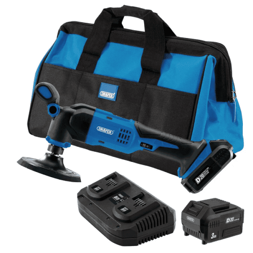 Draper D20 20V Dual Action Polisher Kit, 125mm, 2 X 3.0Ah Batteries, 1 X Fast Charger - *D20K8 3.897 kg